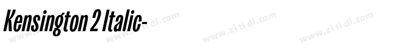 Kensington 2 Italic字体转换